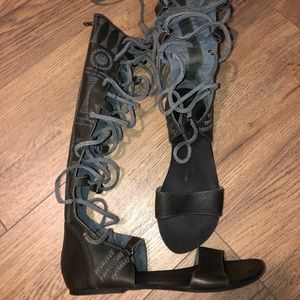 Free people to the knee sandal